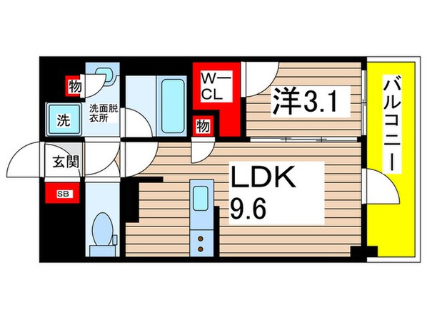 オーパスレジデンス千葉駅前の物件間取画像